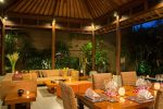 13. Lakshmi Villas Ubud Dining and living areas at night