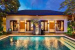 14. Lakshmi Villas Toba Pool view to bedrooms at night