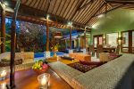 14. Lakshmi Villas Ubud Living area view to pool at night