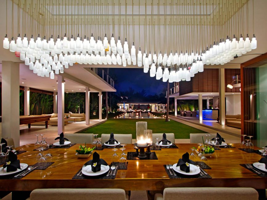 6. Villa Kalyani Dining table setting at night